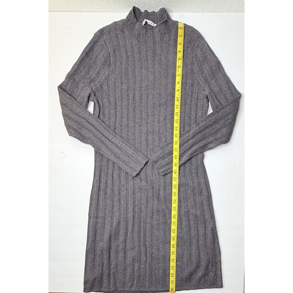 Abercrombie & Fitch‎ Mock Neck Sweater Dress Charcoal Gray Size XL Ribbed Y2K - Picture 3 of 8